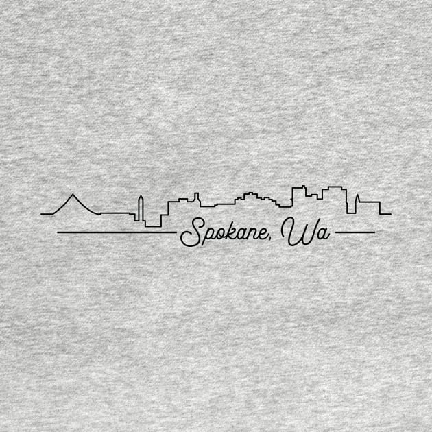 Spokane Cityscape Line Art by SkySlate